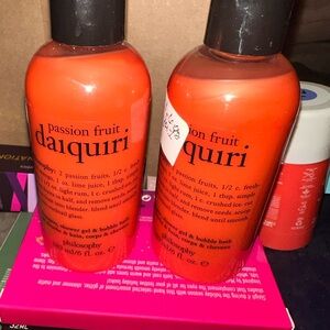 2 Philosophy Passion Fruit Daiquiri Shower Gel - Vibrant Orange 2x 180ml BNWOB
